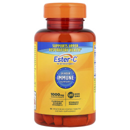 EsterC, 24-часовая поддержка иммунитета, 1000 мг, 60 вегетарианских таблеток в оболочке