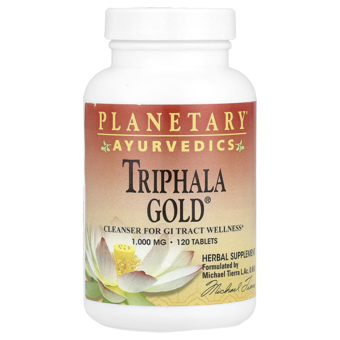 Planetary Herbals Ayurvedics Triphala Gold 1000 mg, 120 tablets