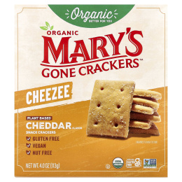 Mary's Gone Crackers, органические крекеры-снеки, со вкусом чеддера, 113 г (4 унции)