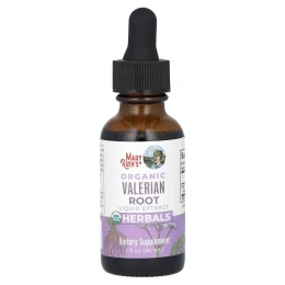 MaryRuth's, жидкий экстракт корня органической валерианы, без спирта, 590 мг, 30 мл (1 жидк. унция)