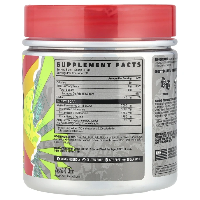 Ghost, BCAA, лимонный сок, 330 г (11,6 унции)