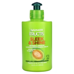 Garnier, Fructis, Sleek & Shine, интенсивно разглаживающий несмываемый ухаживающий крем, 300 мл