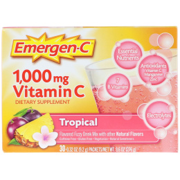 Emergen-C, 1000 мг витамина С, тропический, 30 пакетиков по 9,0 г