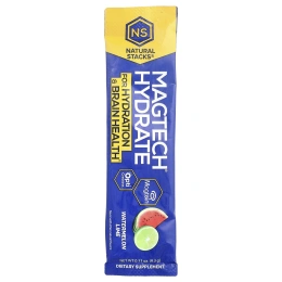 Natural Stacks, MagTech® Hydrate, арбуз и лайм, 14 стик-пакетов по 9,3 г (0,33 унции)