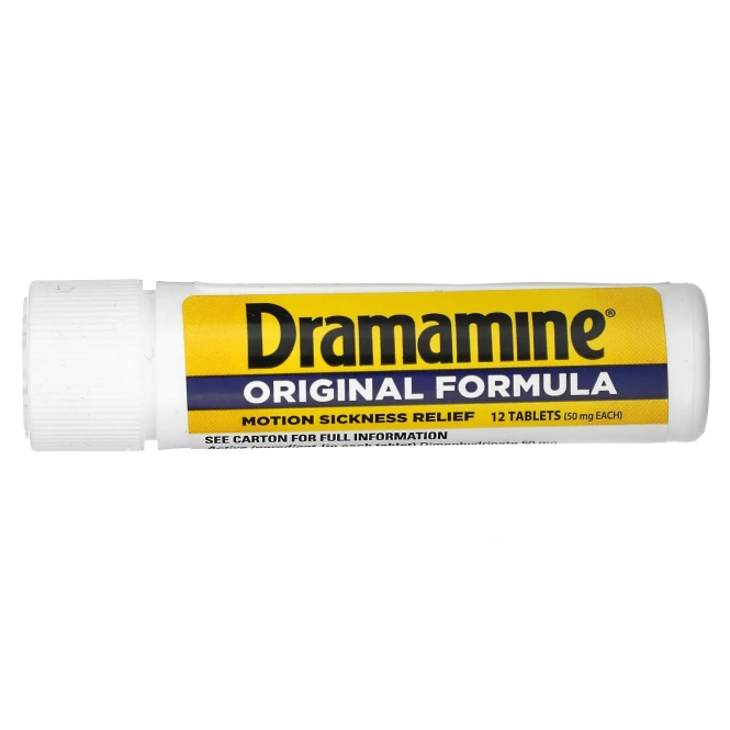 Dramamine, Средство от укачивания, 50 мг, 12 таблеток