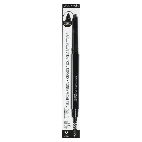 Wet n Wild, Выдвижной карандаш для бровей Ultimate Brow Retractable Brow Pencil, оттенок Medium Brown, 0,2 г