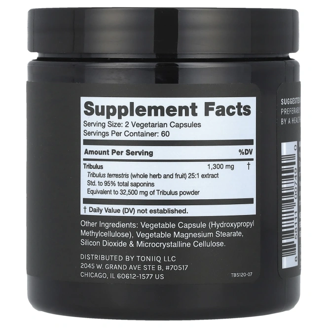 Toniiq, Tribulus, 120 капсул