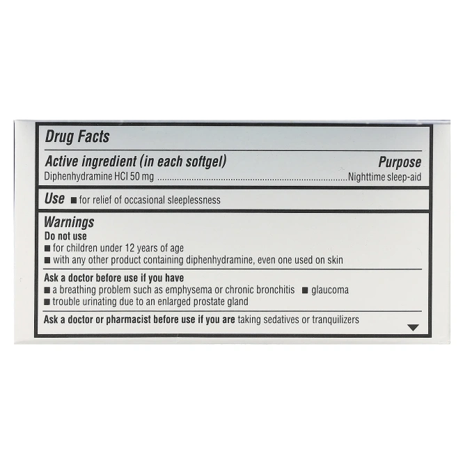 Unisom, SleepGels, средство для спокойного сна, 50 мг, 32 капсулы