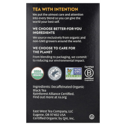 Choice Organic Teas, черный чай, «английский завтрак», без кофеина, 16 чайных пакетиков, 32 г (1,12 унции)