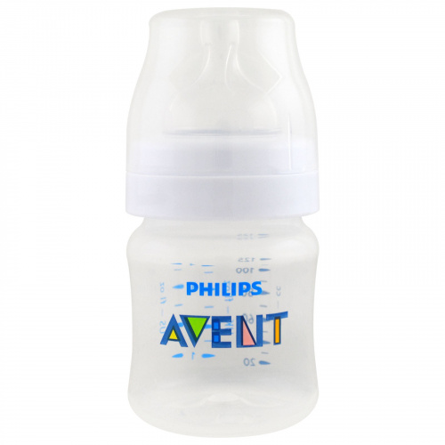 Philips Avent, Антиколиковая бутылочка, от 0 месяцев, 1 бутылочка, 4 унции (125 мл)