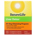 Renew Life, Targeted, Liver Detox, Organ Cleansing Program, 120 Veggie Caps, 2 Bottles, 30-Day Program