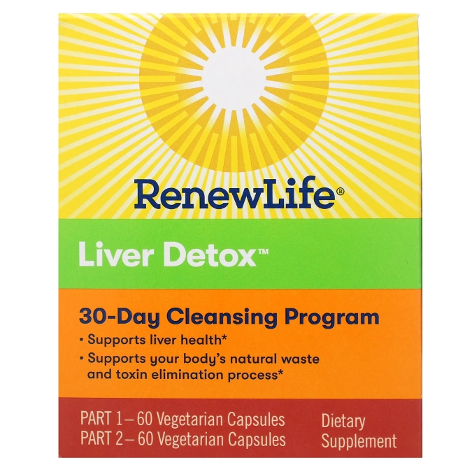 Renew Life, Targeted, Liver Detox, Organ Cleansing Program, 120 Veggie Caps, 2 Bottles, 30-Day Program