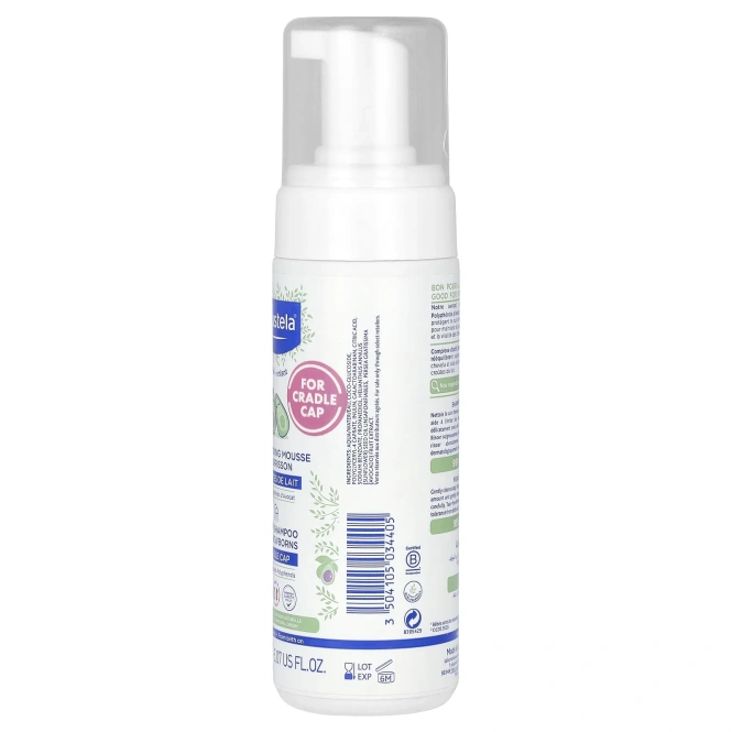 Mustela, шампунь-пенка для новорожденных от себорейных корочек, 150 мл (5,07 жидк. унции)