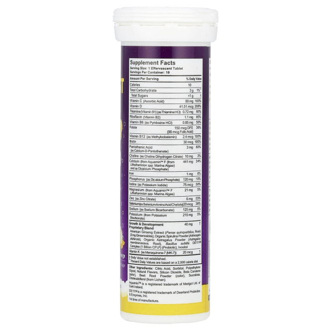 NuBest, Tall® Fizzy, апельсин, 10 шипучих таблеток