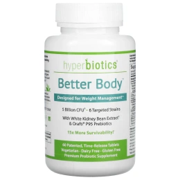 Hyperbiotics, Better Body, Designed for Weight Management, 5 Billion CFU, 60 Time-Release Tablets