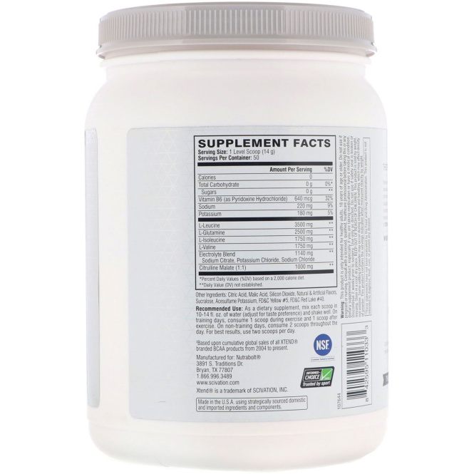 Scivation, Xtend, оригинал, Безумие манго, 1,5 фунта (700 г)