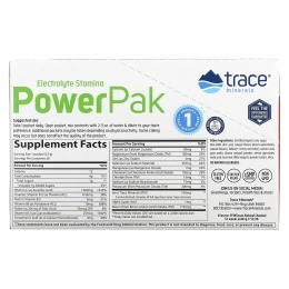 Trace Minerals Research, Trace Minerals Research, Электролит Стамина, Power Pak, арбузная шипучка, 30 пакетиков по 0,19 унц. (5,5 г)