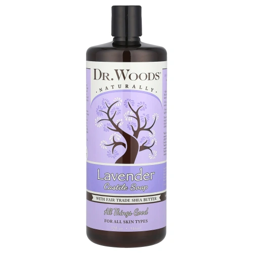 Dr. Woods, Shea Vision,  Успокаивающее кастильское мыло с лавандой, 32 жидких унций (946 мл)