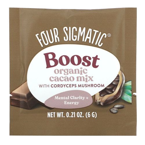 Four Sigmatic, Грибная смесь для приготовления горячего какао, 10 пакетиков, 0,2 унц. (6 г) каждый