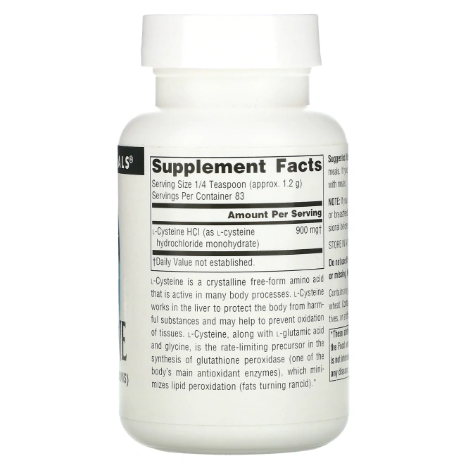 Source Naturals, L-цистеин 3.53 унции (100 г)