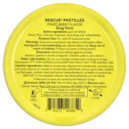 Bach, Rescue® Pastilles, для снятия стресса, ягодное ассорти, 35 пастилок, 50 г (1,7 унции)