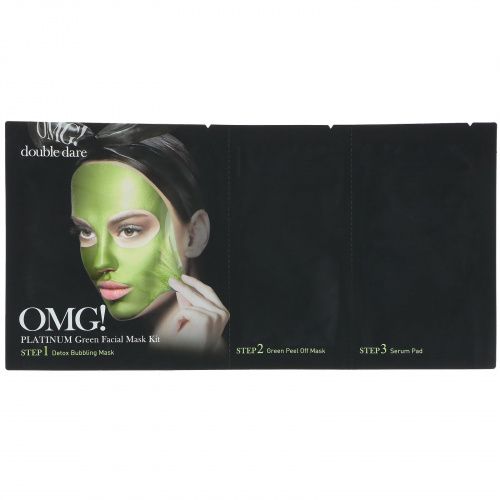 Double Dare, OMG!, Platinum Green Facial Mask Kit, 1 Kit