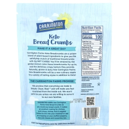 Carrington Farms, Keto Bread Crumbs, без добавок, 198 г (7 унций)