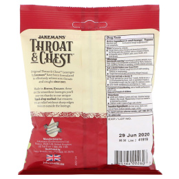 Jakemans, Throat & Chest, Cherry Flavored, 30 Lozenges