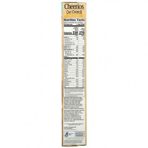 General Mills, Cheerios Oat Crunch, овсяный мёд, 515 г (18,2 унции)