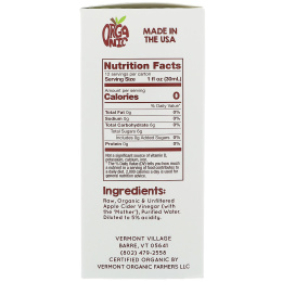 Vermont Village, Органический яблочный уксус, двойная порция, 12 порций, 1 унц. (28 г) каждая