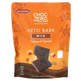 ChocZero, Keto Bark, молочный шоколад, хрустящая карамель, 15 мини-упаковок, 170 г (6 унций)
