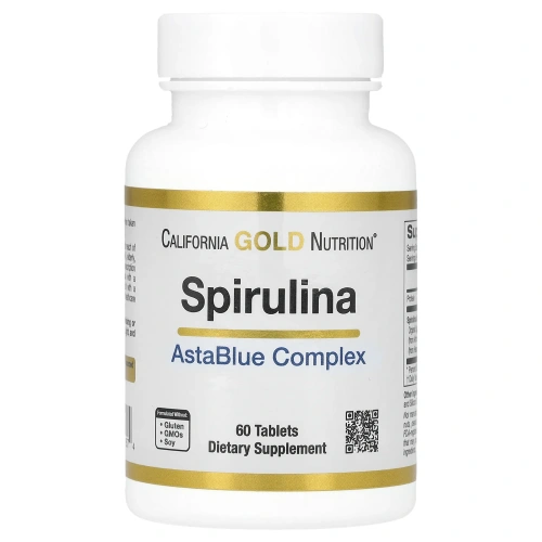 California Gold Nutrition, AstaBlue, комплекс со спирулиной, 60 таблеток