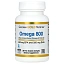 Омега 800 California Gold Nutrition Рыбий жир фармацевтического класса, 80% EPA / DHA, Триглицеридная форма, Без холестерина (1000 мг), 30 жевательных капсул