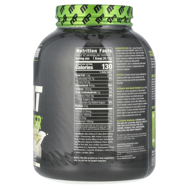 MusclePharm, Белковый порошок Combat, ваниль, 4 фунта (1814 г)