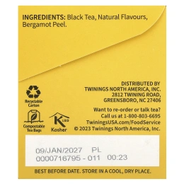Twinings, Классический чай "Эрл Грей", 25 пакетиков, 1.76 унций (50 г)