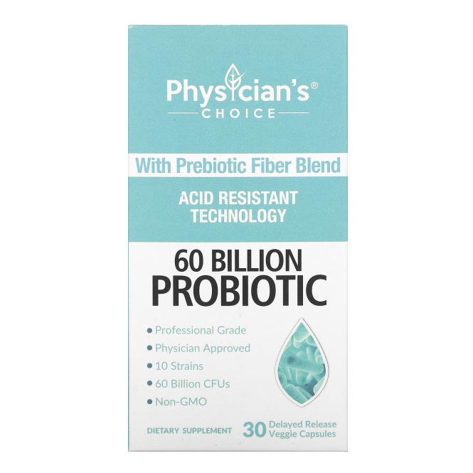 Physician's Choice, 60 Billion Probiotic, 30 Vegetarian Capsules