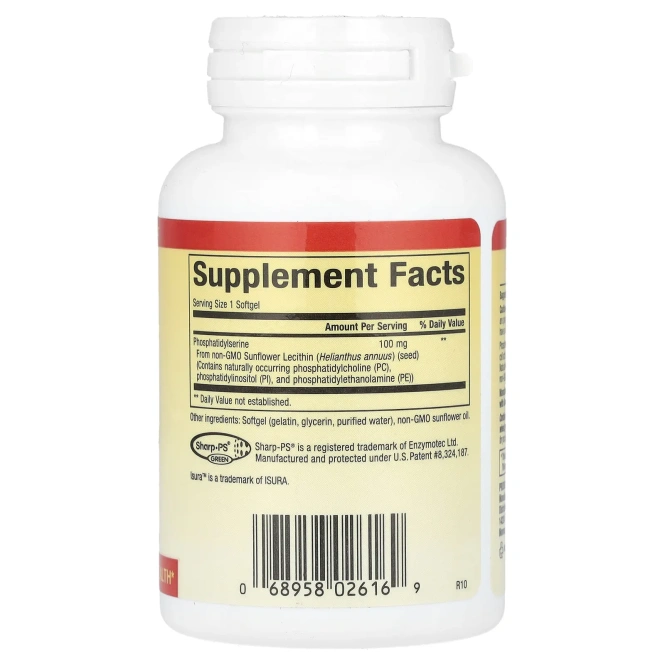 Natural Factors, Фосфатидилсерин 100 мг, 60 гелевых капсул