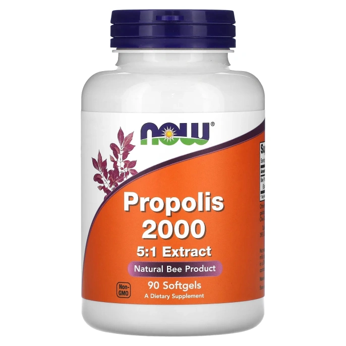 NOW Foods, прополис 2000, 90 капсул