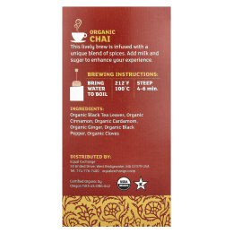 Equal Exchange, органический черный чай, 20 чайных пакетиков, 40 г (1,41 унции)