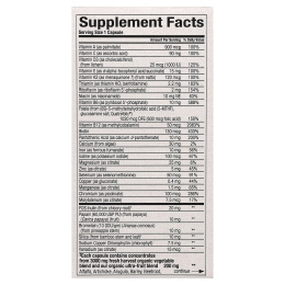 Natural Factors, Whole Earth & Sea®, мультивитамины для женщин, 60 вегетарианских капсул