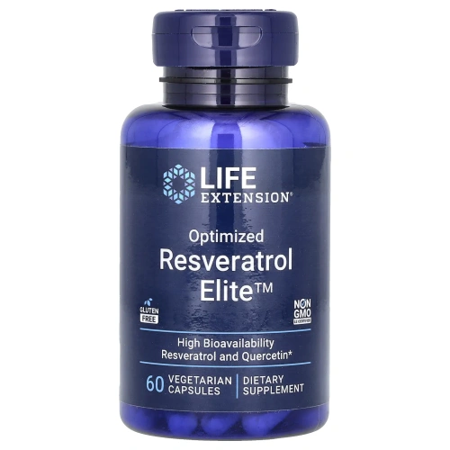Life Extension, Оптимизированный ресвератрол, 60 вегетарианских капсул