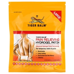 Tiger Balm, Обезболивающий пластырь, большой размер, 4 шт. (8 x 4 дюймов шт.)
