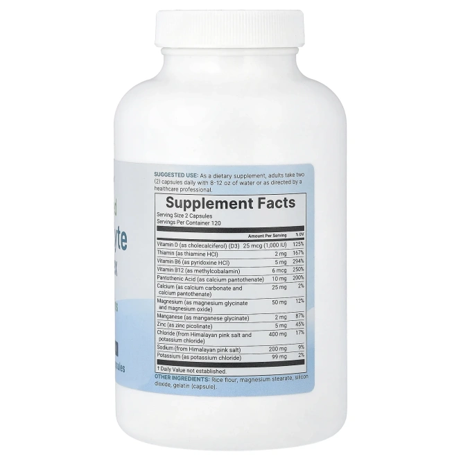 Micro Ingredients, улучшенный комплекс электролитов с мультивитаминами, 240 капсул
