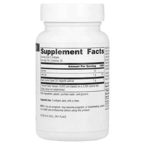 Source Naturals, Масло черного тмина, 60 мягких таблеток