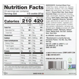 Lenny & Larry's, Цельное печенье, шоколадный пончик, 12 печений, по 4 унции (113 г) каждое