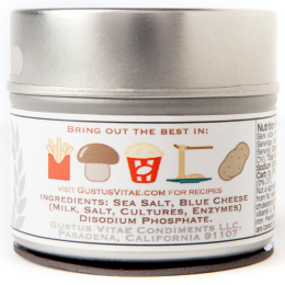 Gustus Vitae, Gourmet Salt, Blue Cheese Sea Salt, 2.7 oz (76 g)