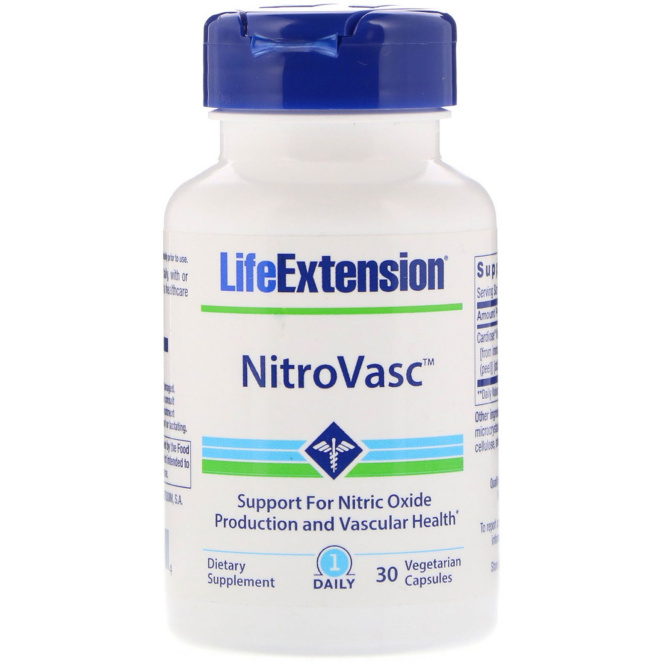 Life Extension, NitroVasc, 30 вегетарианских капсул