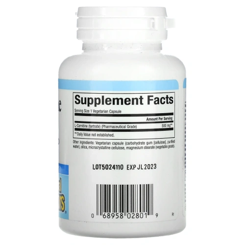 Natural Factors, L-карнитин, 500 мг, 60 вегетарианских капсул