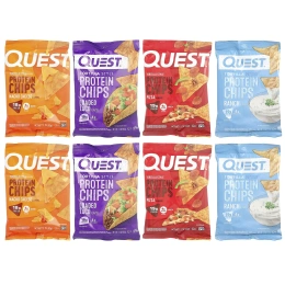 Quest Nutrition, протеиновые чипсы из тортильи, ассорти, 8 шт. по 32 г (1,1 унции)