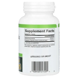 Natural Factors, бетаина гидрохлорид с пажитником, 500 мг, 90 вегетарианских капсул